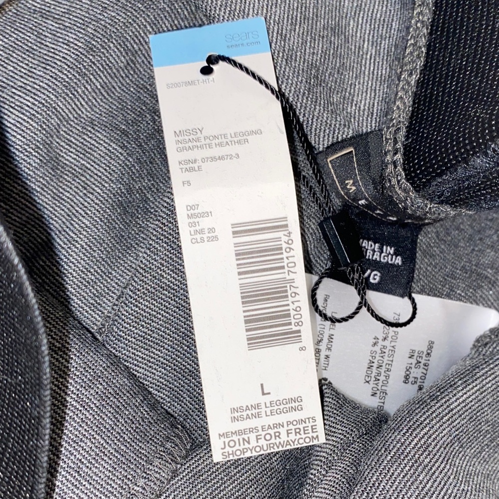 117 Metaphor Graphite Gray Ponte Leggings - Picture 5 of 5